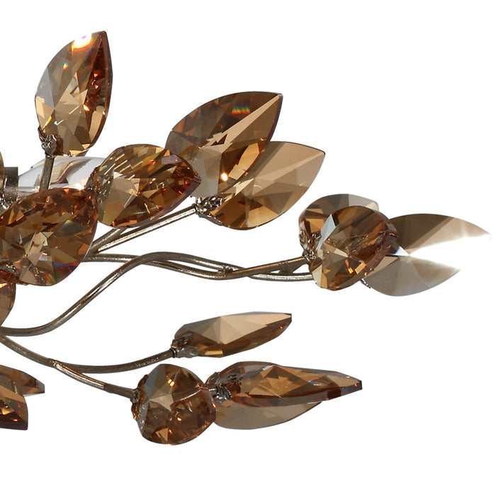 Zeev Lighting SF50004-4-SL-AGP-CC Four Light Semi Flush Mount, Silver Leaf w/Antique Gold