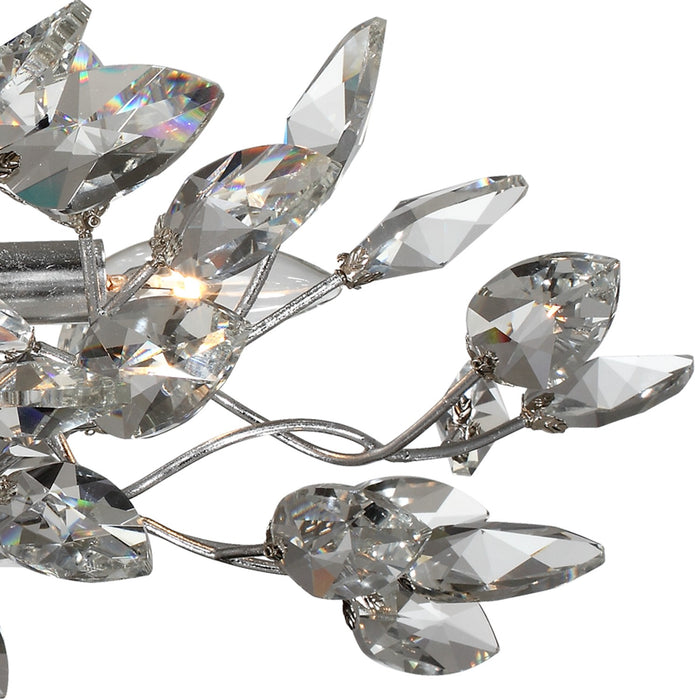 Zeev Lighting SF50004-4-SL-CL Four Light Semi Flush Mount, Silver Leaf