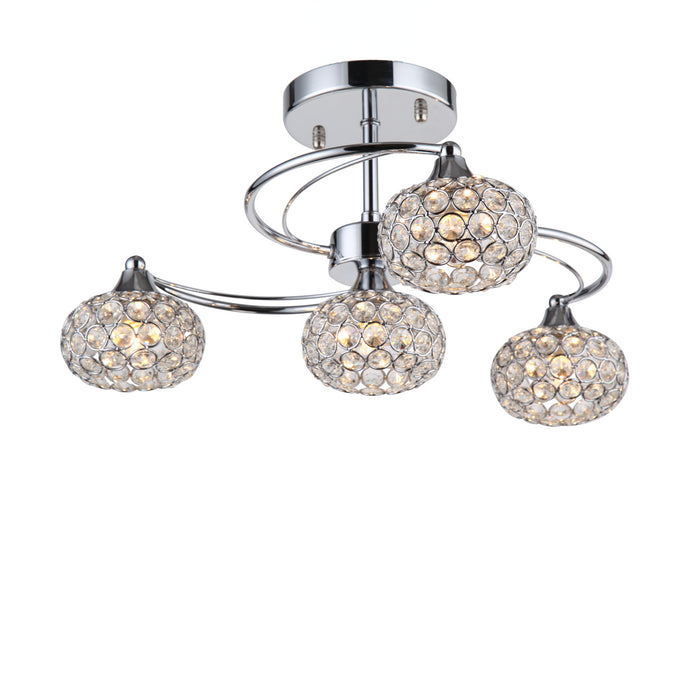 Zeev Lighting SF50005-4-CH Four Light Semi Flush Mount, Chrome