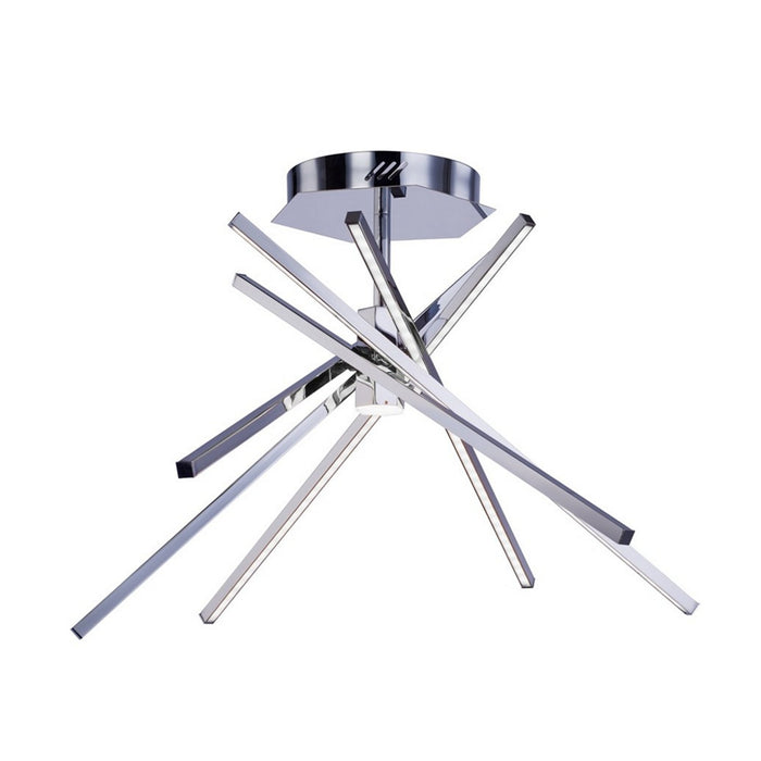 Zeev Lighting SF50008-LED-CH-D LED Semi Flush Mount, Chrome