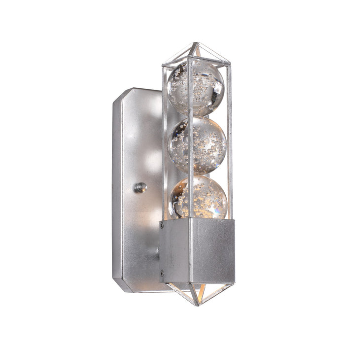 Zeev Lighting WS70009-1-SL One Light Wall Sconce, Silver Leaf