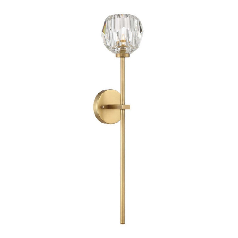 Zeev Lighting WS70030-1-AGB One Light Wall Sconce, Aged Brass