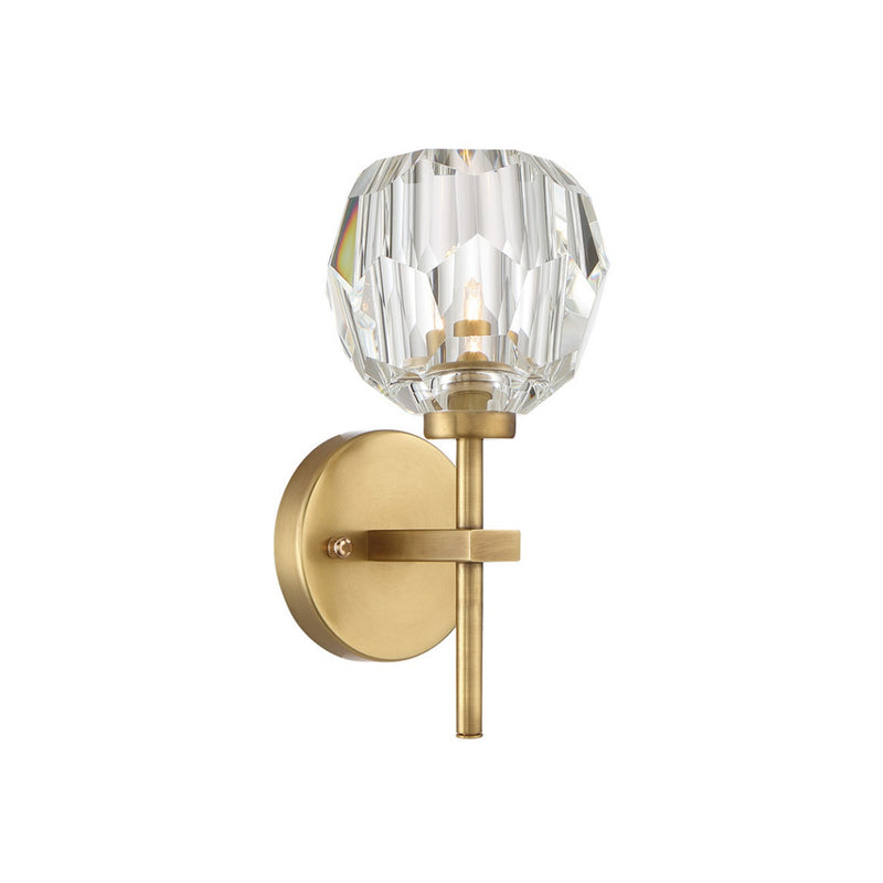 Zeev Lighting WS70032-1-AGB One Light Wall Sconce, Aged Brass