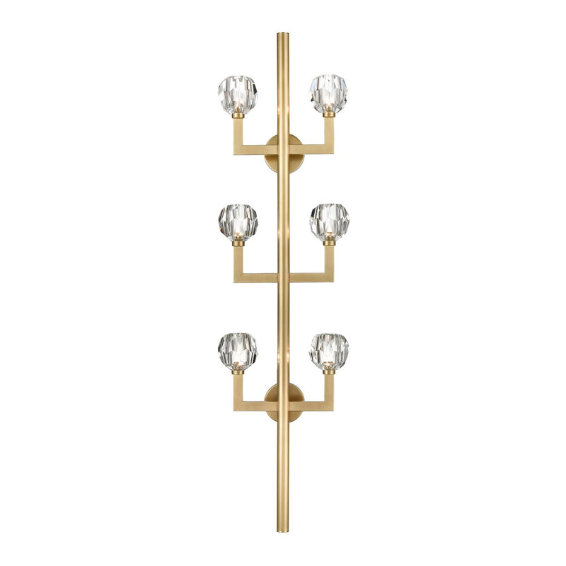 Zeev Lighting WS70039-6-AGB Six Light Wall Sconce, Aged Brass