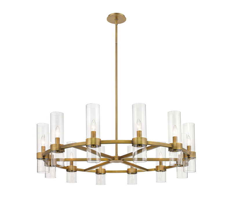 Z-Lite 4008-12RB 12 Light Chandelier, Rubbed Brass
