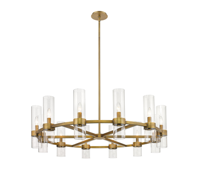 Z-Lite 4008-12RB 12 Light Chandelier, Rubbed Brass