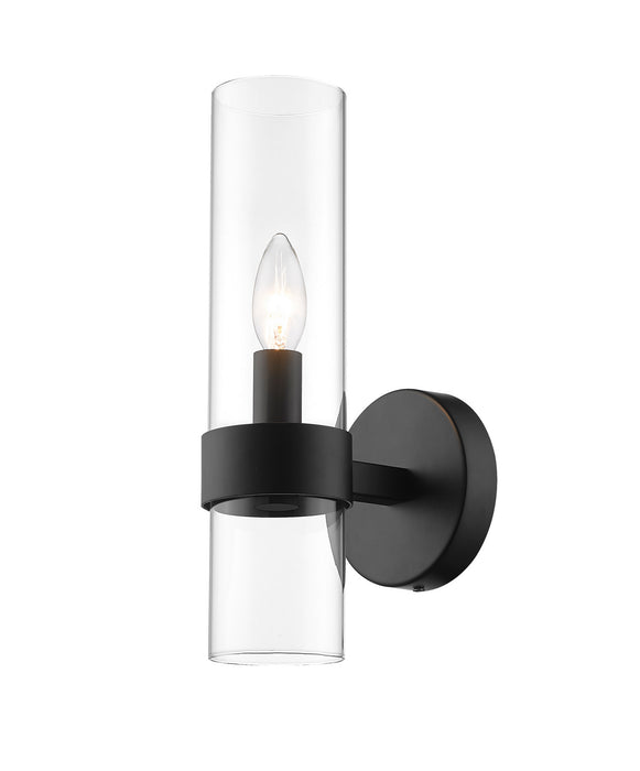 Z-Lite 4008-1S-MB One Light Wall Sconce, Matte Black
