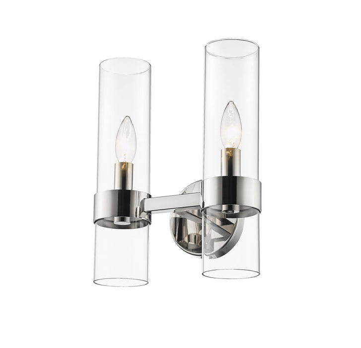 Z-Lite 4008-2S-PN Two Light Wall Sconce, Polished Nickel