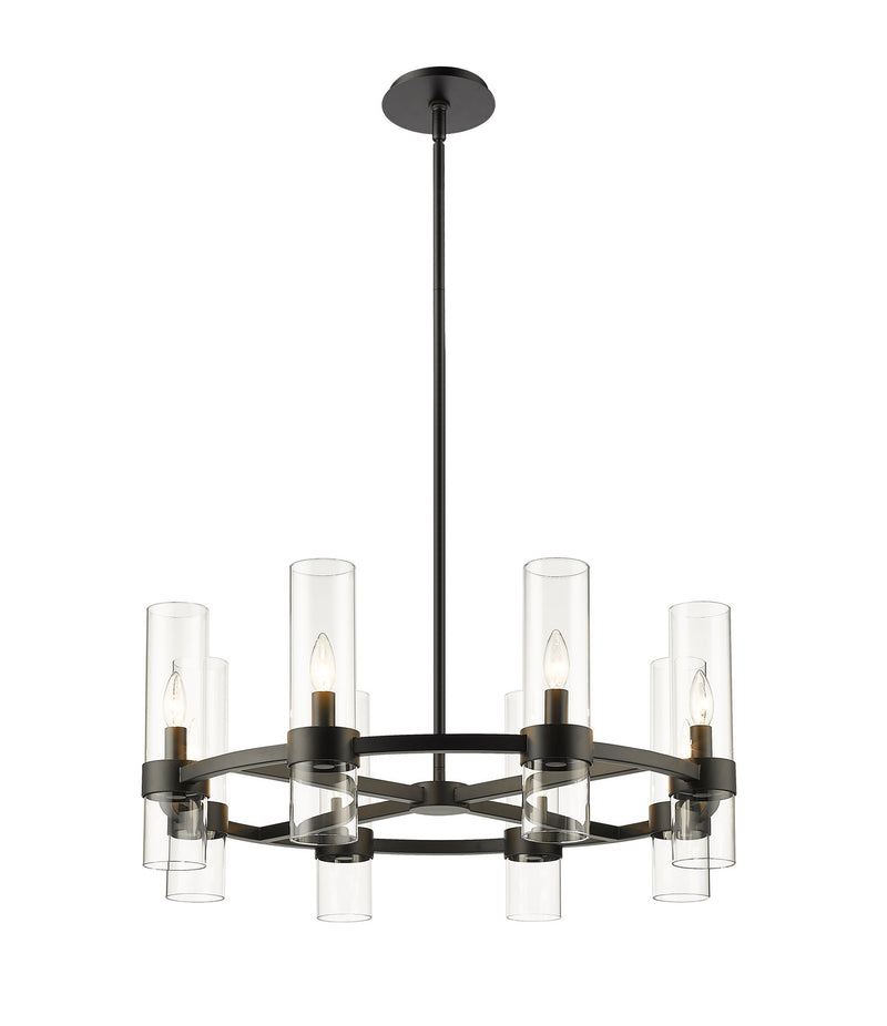 Z-Lite 4008-8MB Eight Light Chandelier, Matte Black