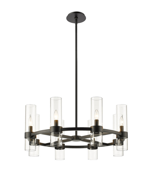 Z-Lite 4008-8MB Eight Light Chandelier, Matte Black