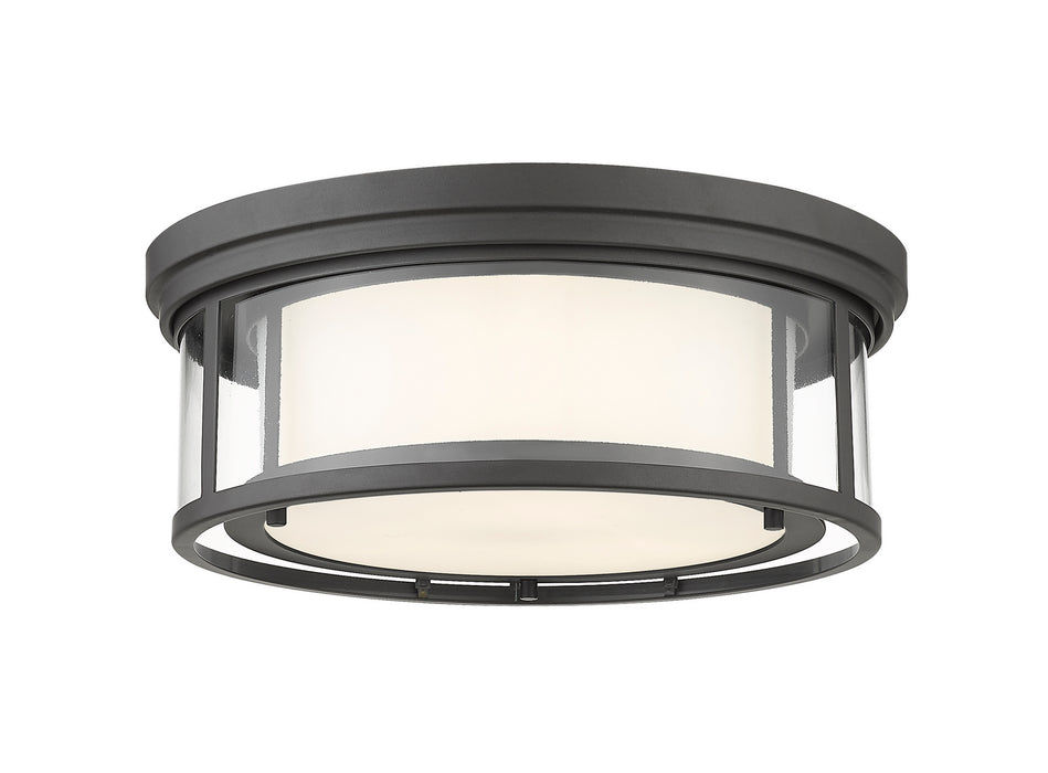Z-Lite 426F16-BRZ Three Light Flush Mount, Bronze