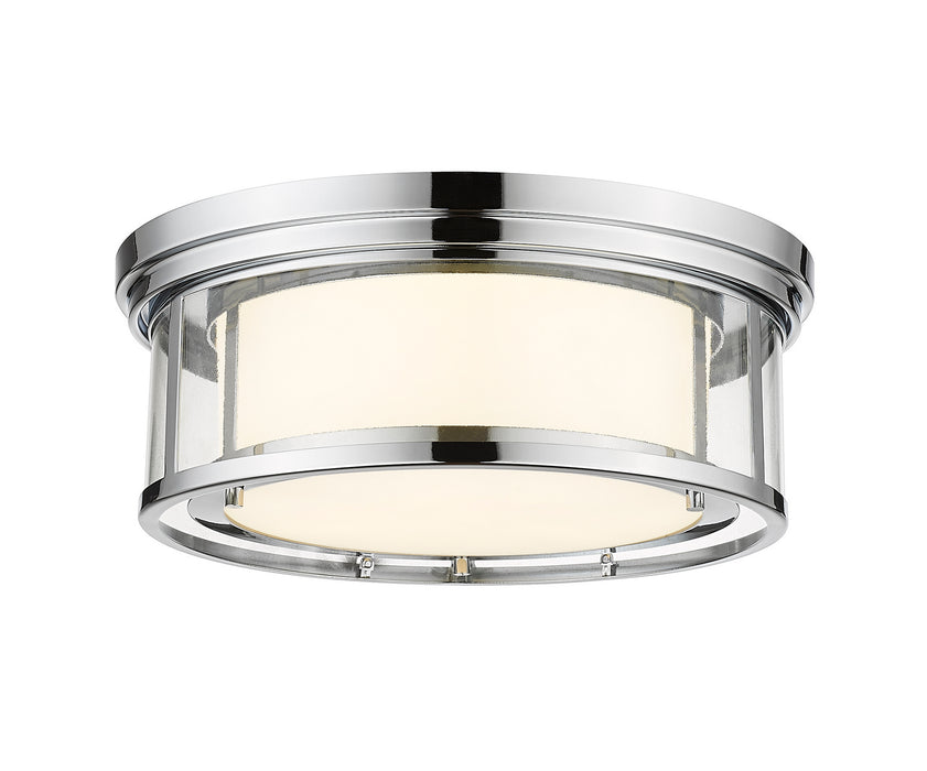 Z-Lite 426F16-CH Three Light Flush Mount, Chrome