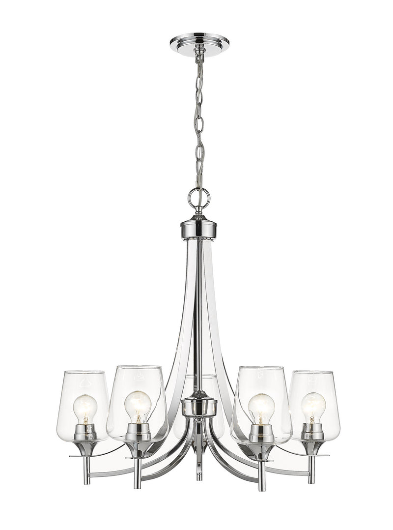 Z-Lite 473-5CH Five Light Chandelier, Chrome