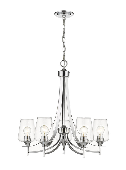 Z-Lite 473-5CH Five Light Chandelier, Chrome
