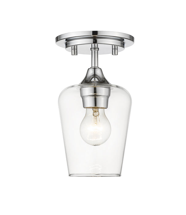 Z-Lite 473F1-CH One Light Flush Mount, Chrome