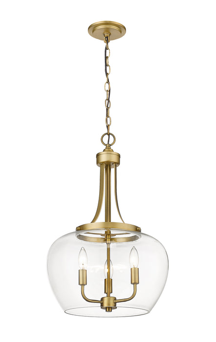 Z-Lite 473P16-OBR Three Light Pendant, Olde Brass