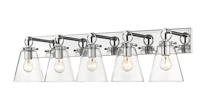 Z-Lite 483-5V-CH Five Light Vanity, Chrome