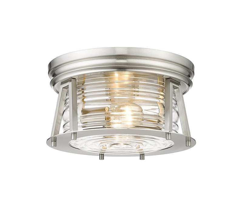 Z-Lite 491F2-BN Two Light Flush Mount, Brushed Nickel
