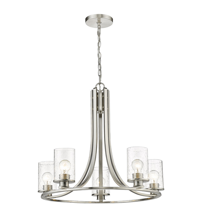 Z-Lite 492-5BN Five Light Chandelier, Brushed Nickel