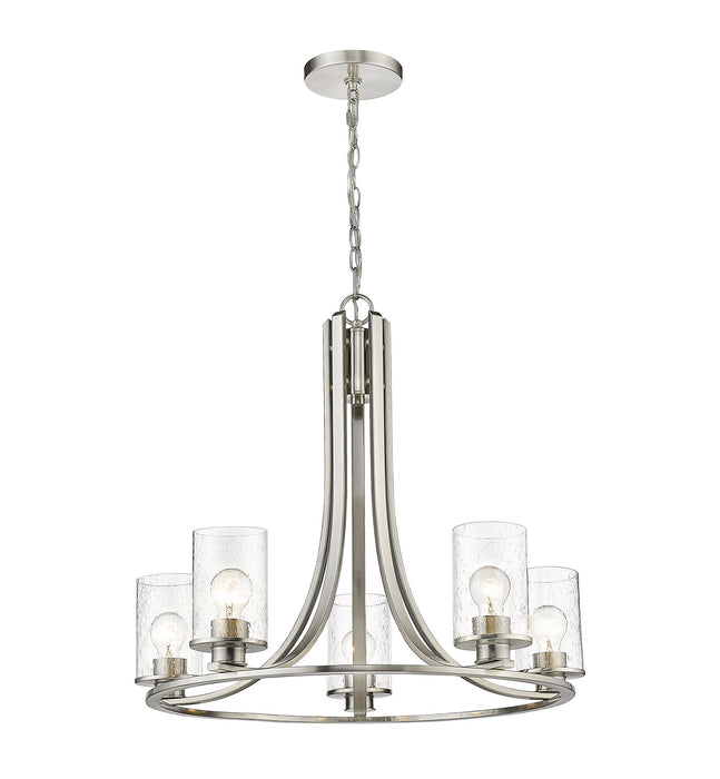 Z-Lite 492-5BN Five Light Chandelier, Brushed Nickel