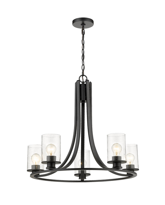 Z-Lite 492-5MB Five Light Chandelier, Matte Black