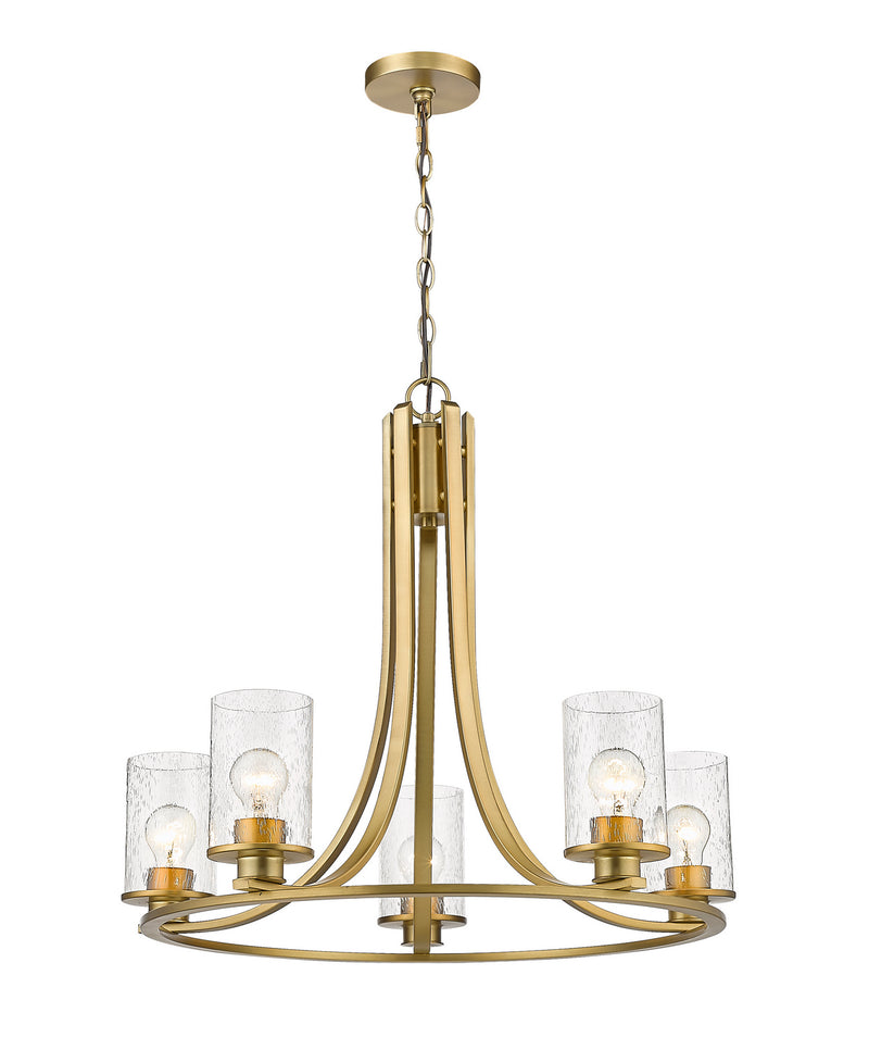Z-Lite 492-5OBR Five Light Chandelier, Olde Brass