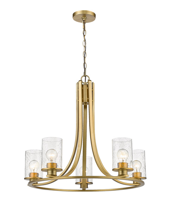 Z-Lite 492-5OBR Five Light Chandelier, Olde Brass