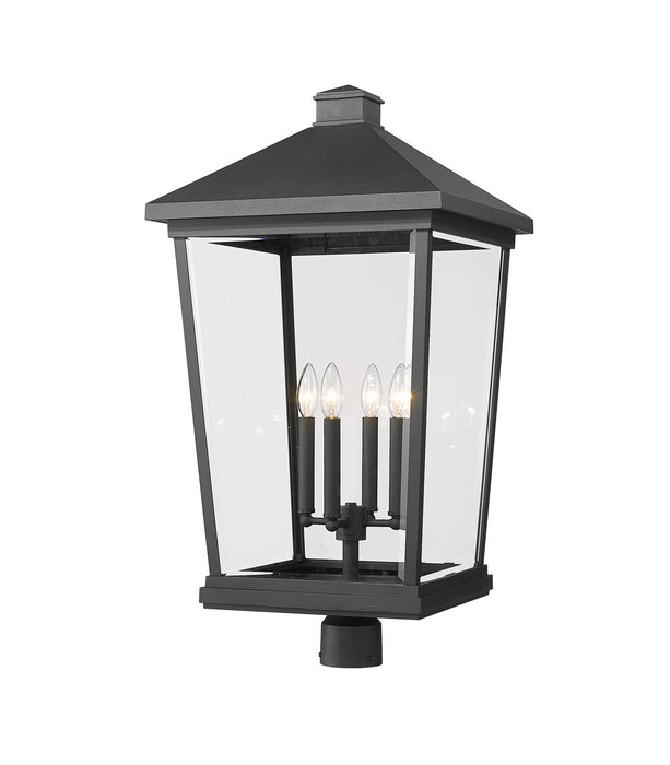 Z-Lite 568PHXXLR-BK Four Light Outdoor Post Mount Fixture, Black