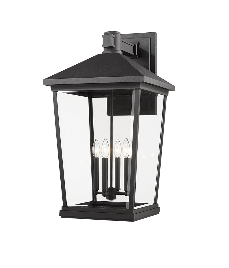 Z-Lite 568XXL-BK Four Light Outdoor Wall Light, Black