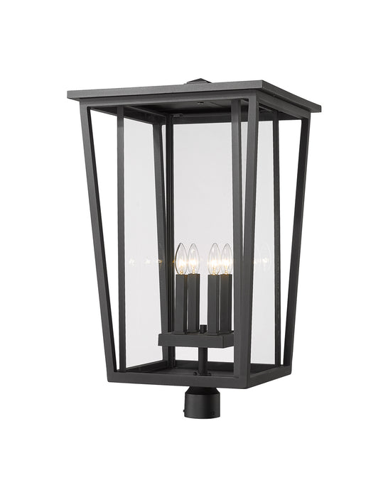 Z-Lite 571PHXXLR-BK Four Light Outdoor Post Mount Fixture, Black