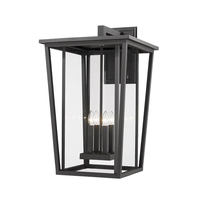Z-Lite 571XXL-BK Four Light Outdoor Wall Light, Black