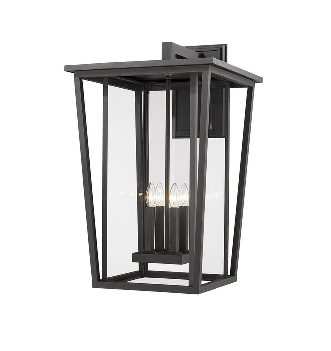 Z-Lite 571XXL-BK Four Light Outdoor Wall Light, Black