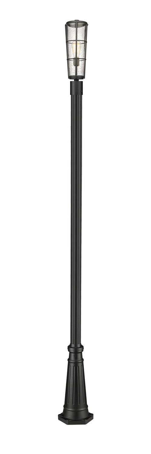 Z-Lite 591PHB-519P-BK One Light Outdoor Post Mounted Fixture, Black