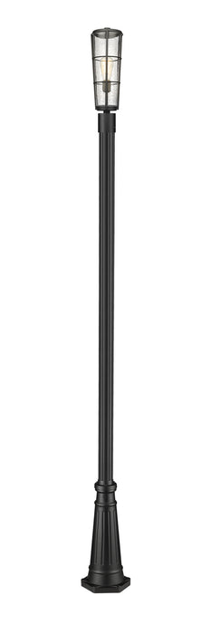 Z-Lite 591PHB-519P-BK One Light Outdoor Post Mounted Fixture, Black