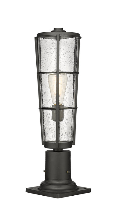 Z-Lite 591PHB-533PM-BK One Light Outdoor Pier Mounted Fixture, Black