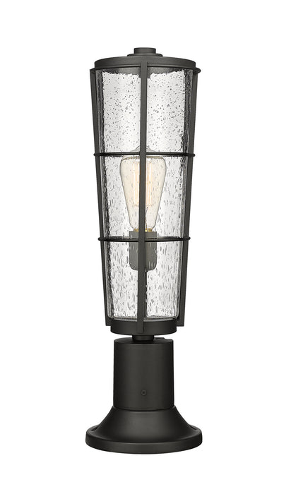 Z-Lite 591PHB-553PM-BK One Light Outdoor Pier Mounted Fixture, Black
