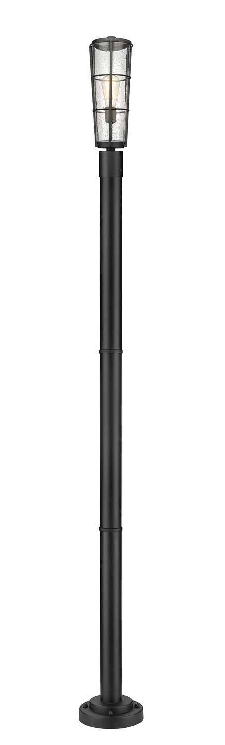 Z-Lite 591PHB-567P-BK One Light Outdoor Post Mounted Fixture, Black