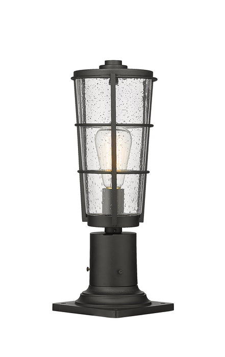 Z-Lite 591PHM-533PM-BK One Light Outdoor Pier Mounted Fixture, Black