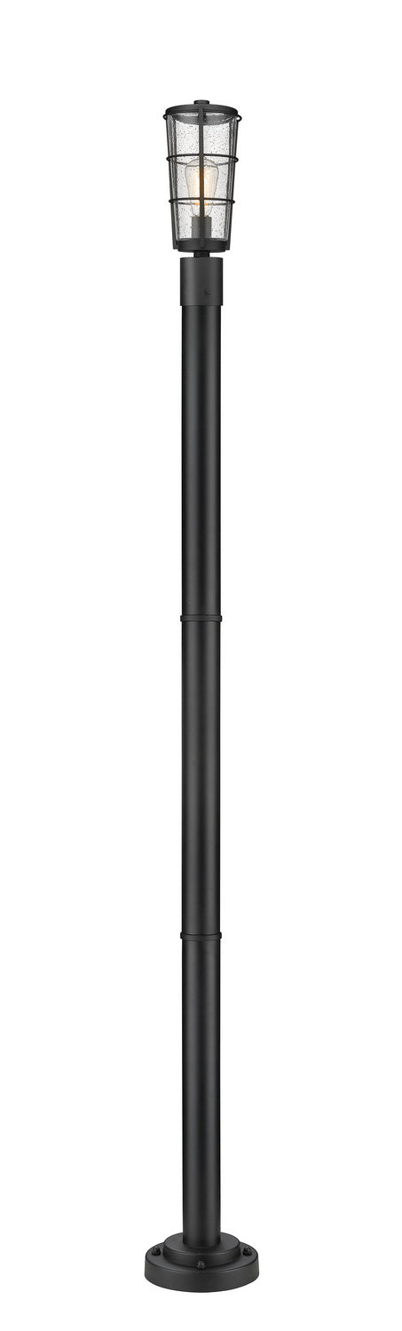 Z-Lite 591PHM-567P-BK One Light Outdoor Post Mounted Fixture, Black