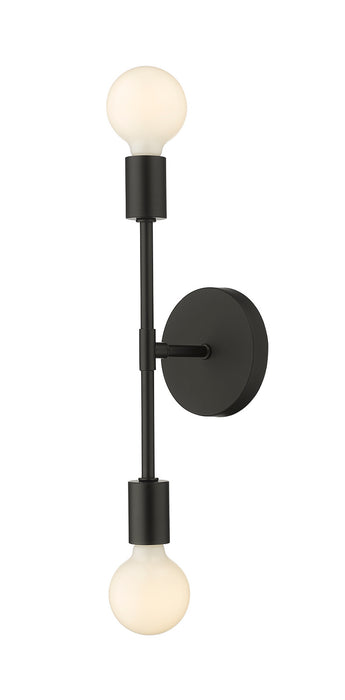 Z-Lite 731-2S-MB Two Light Wall Sconce, Matte Black
