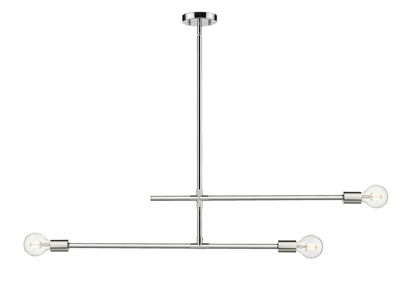 Z-Lite 731-3CH Three Light Chandelier, Chrome