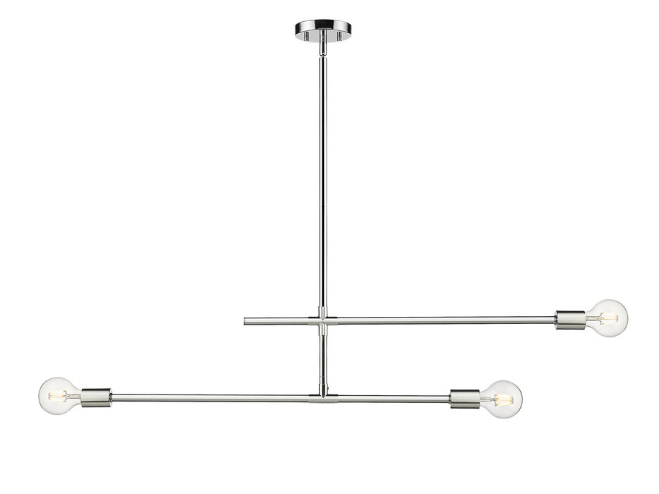 Z-Lite 731-3CH Three Light Chandelier, Chrome