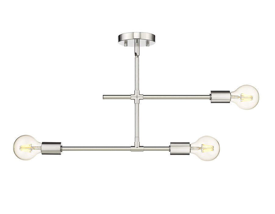 Z-Lite 731-3SF-CH Three Light Semi Flush Mount, Chrome