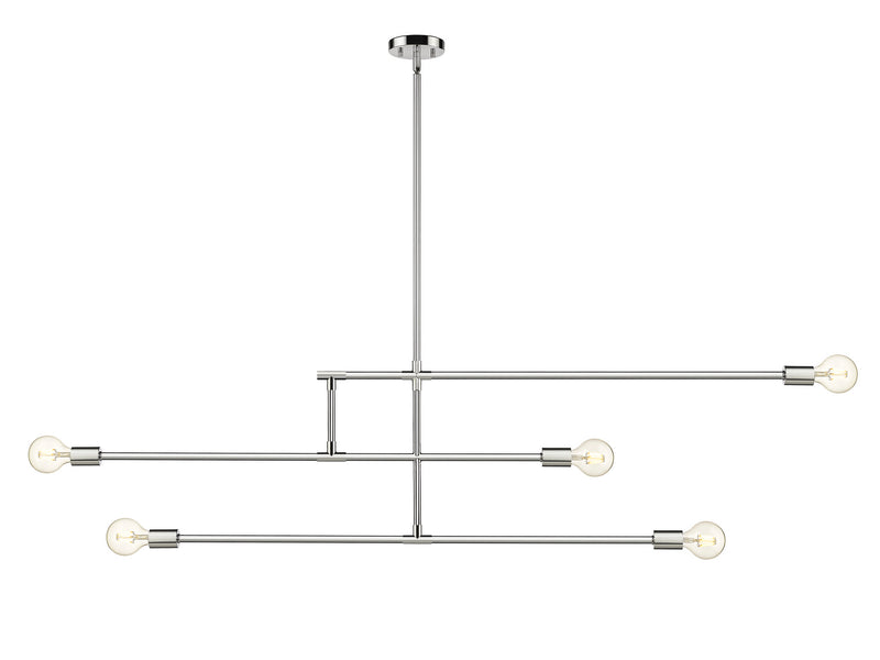 Z-Lite 731-5CH Five Light Chandelier, Chrome