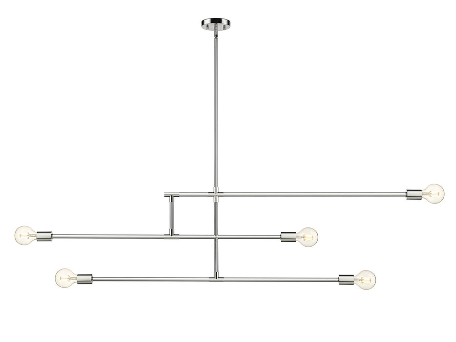 Z-Lite 731-5CH Five Light Chandelier, Chrome