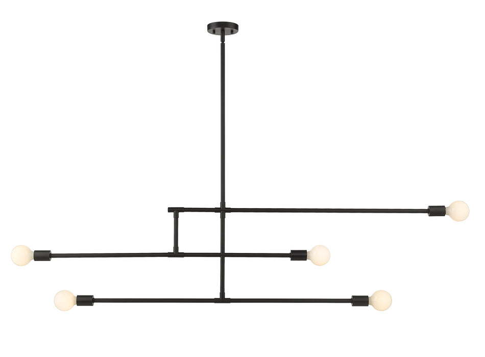 Z-Lite 731-5MB Five Light Chandelier, Matte Black