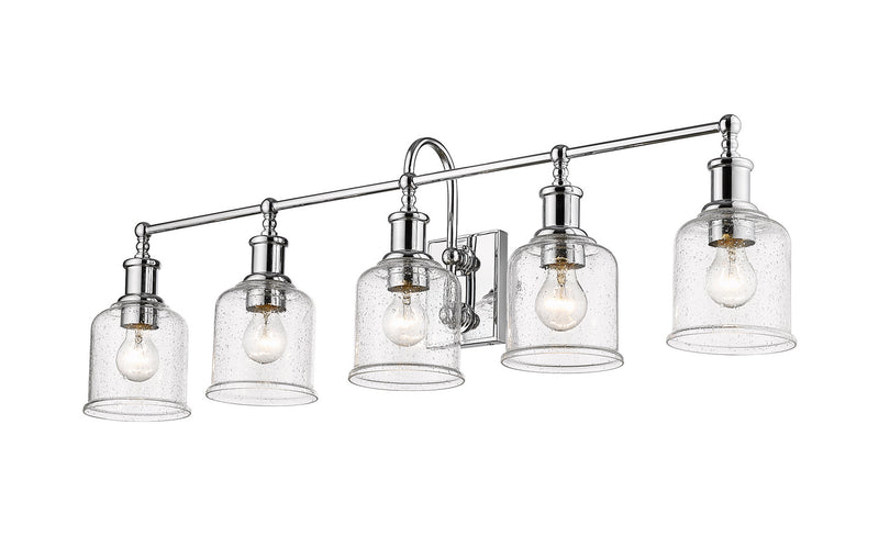 Z-Lite 734-5V-CH Five Light Vanity, Chrome