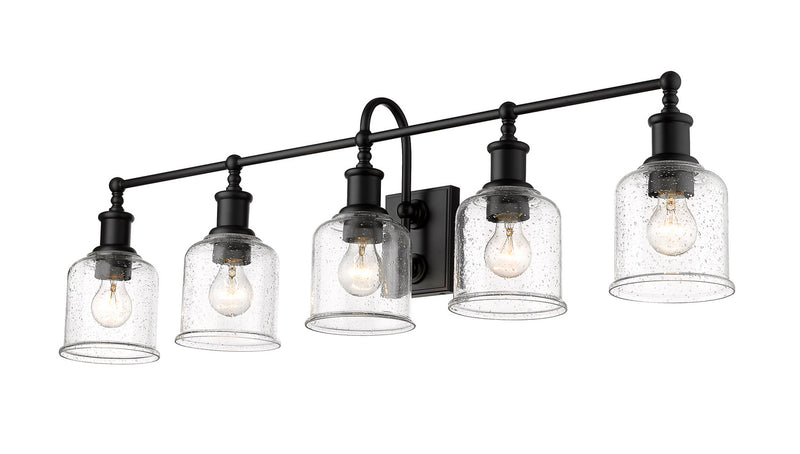 Z-Lite 734-5V-MB Five Light Vanity, Matte Black