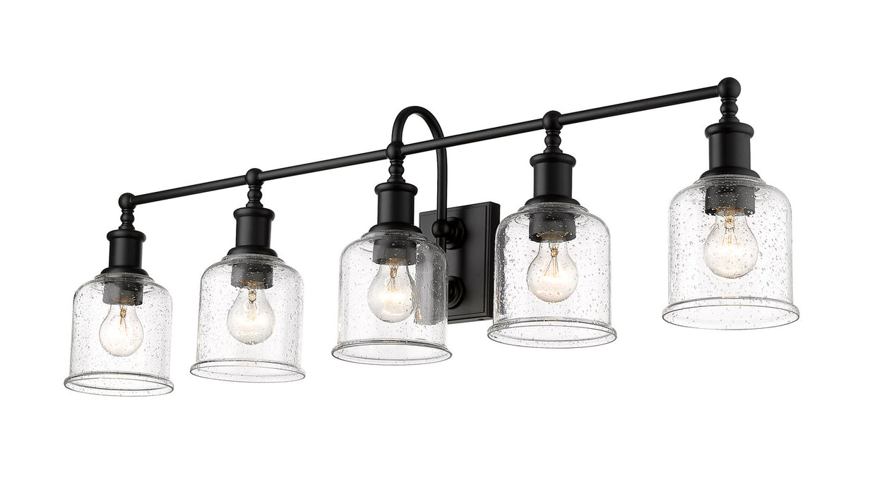 Z-Lite 734-5V-MB Five Light Vanity, Matte Black