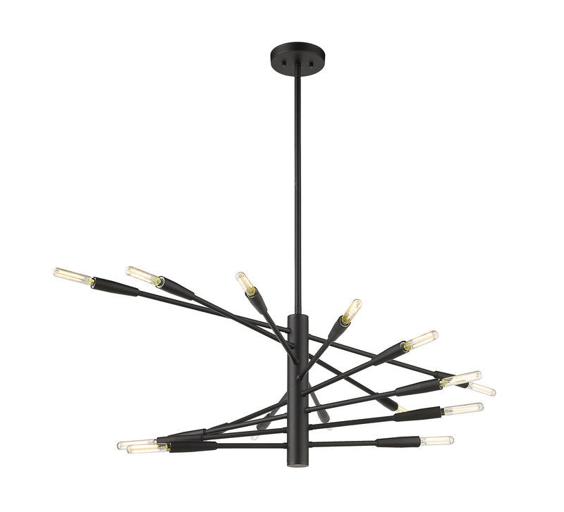 Z-Lite 737-16MB 16 Light Chandelier, Matte Black